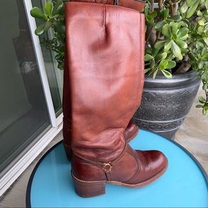 Vintage 1980s knee-high leather riding boots